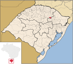 Locator map of Casca in Rio Grande do Sul